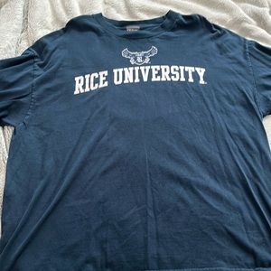 Ouray Rice University XXL Blue long sleeve Tee Shirt